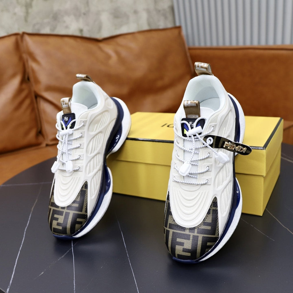 Fendi Black Monogram Low-Top Sneakers — front