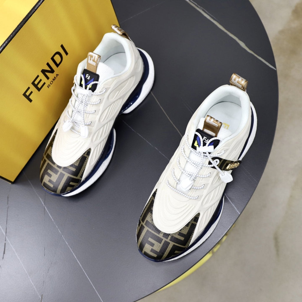 Fendi Black Monogram Low-Top Sneakers — front