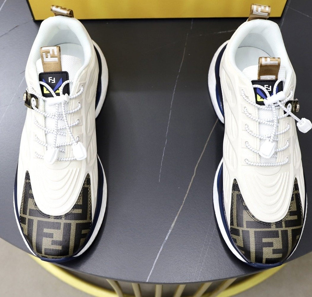 Fendi Black Monogram Low-Top Sneakers — front