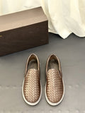 Bottega Veneta Woven Slip-On Sneakers — front