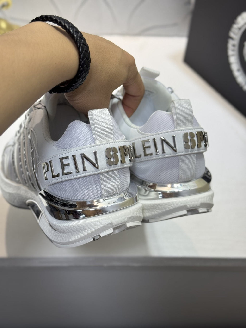 Philipp Plein Mesh Panel Low-Top Sneakers — back