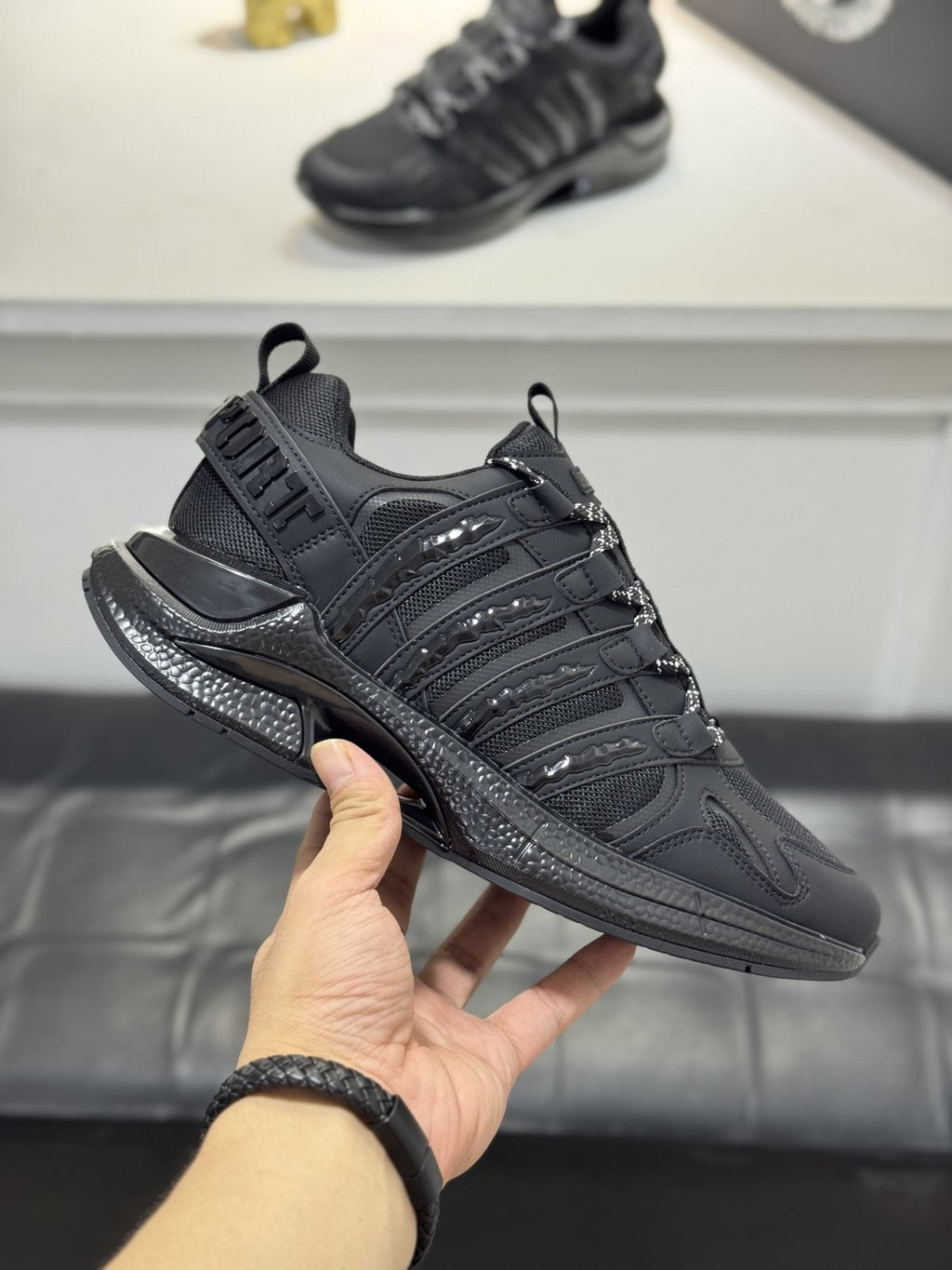 Philipp Plein Mesh Panel Low-Top Sneakers — side