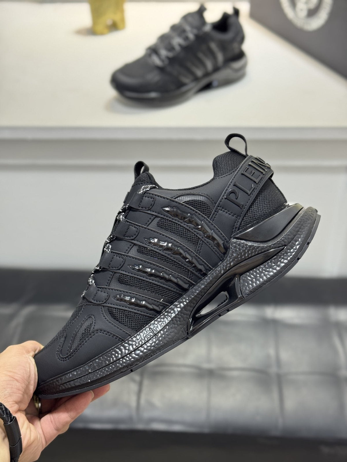Philipp Plein Mesh Panel Low-Top Sneakers — side