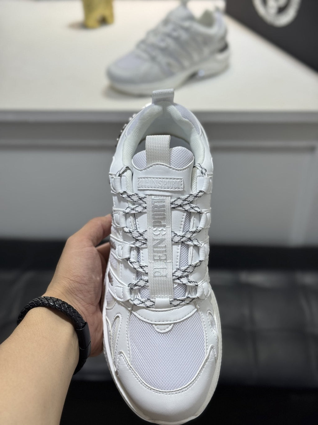 Philipp Plein Mesh Panel Low-Top Sneakers — front
