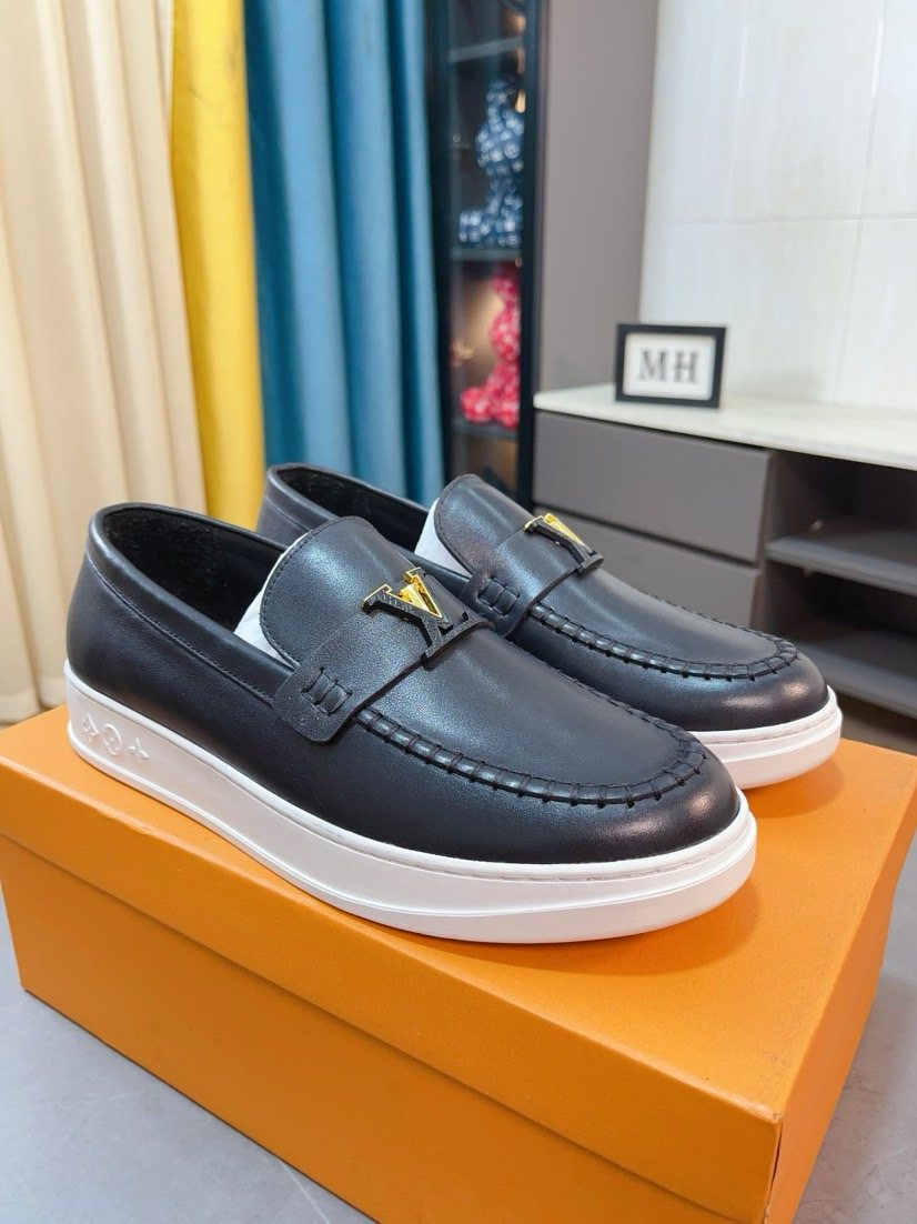 Louis Vuitton Moc-Toe Buckle Loafers — front