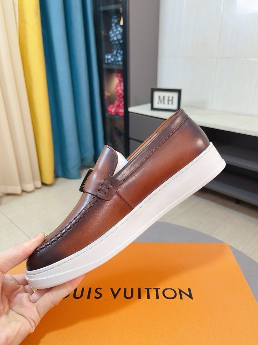 Louis Vuitton Moc-Toe Buckle Loafers — side