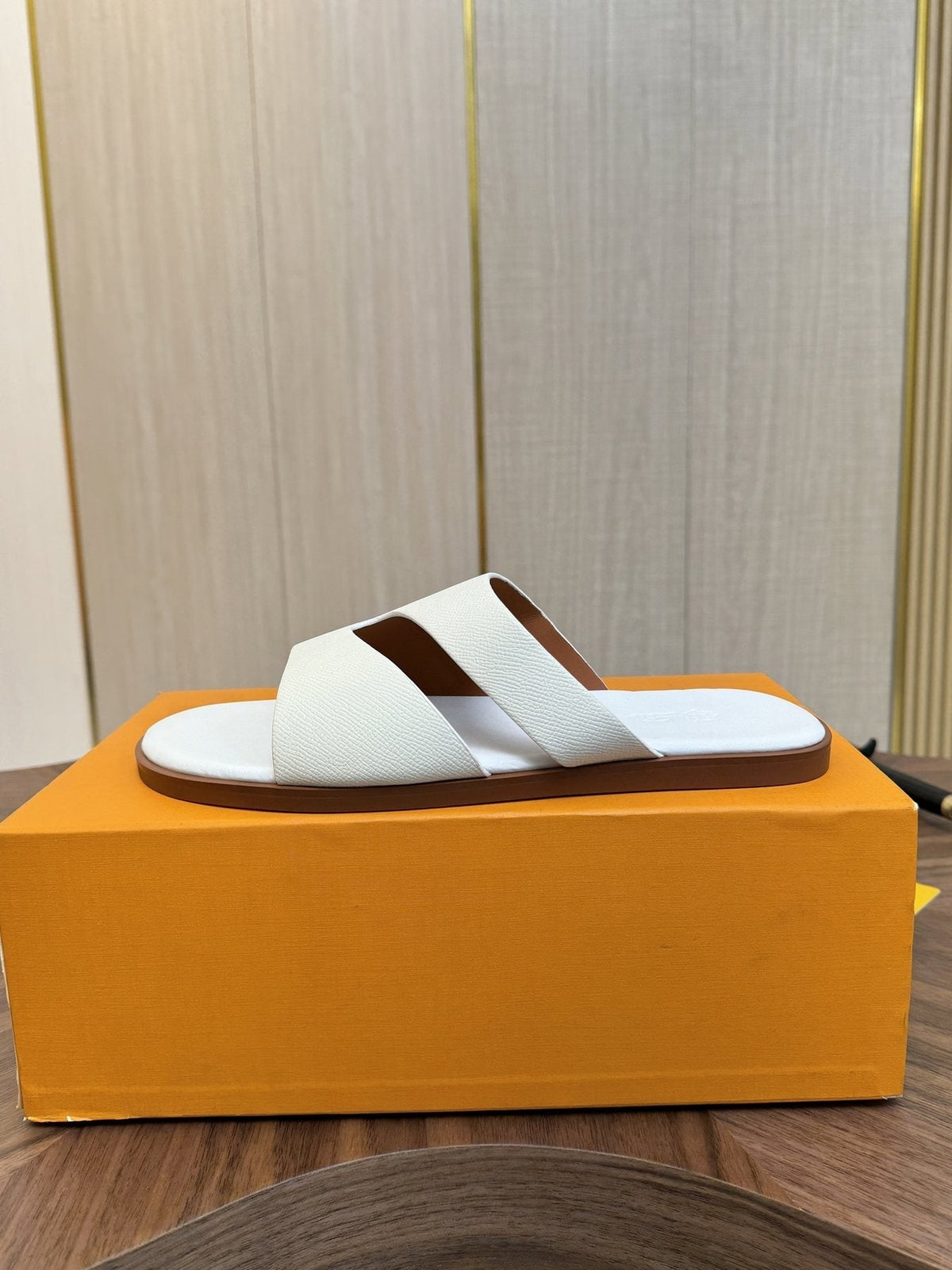 Loro Piana Cross-Strap Slide Sandals — side