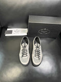 Prada Off-White Perforated Sneakers — front