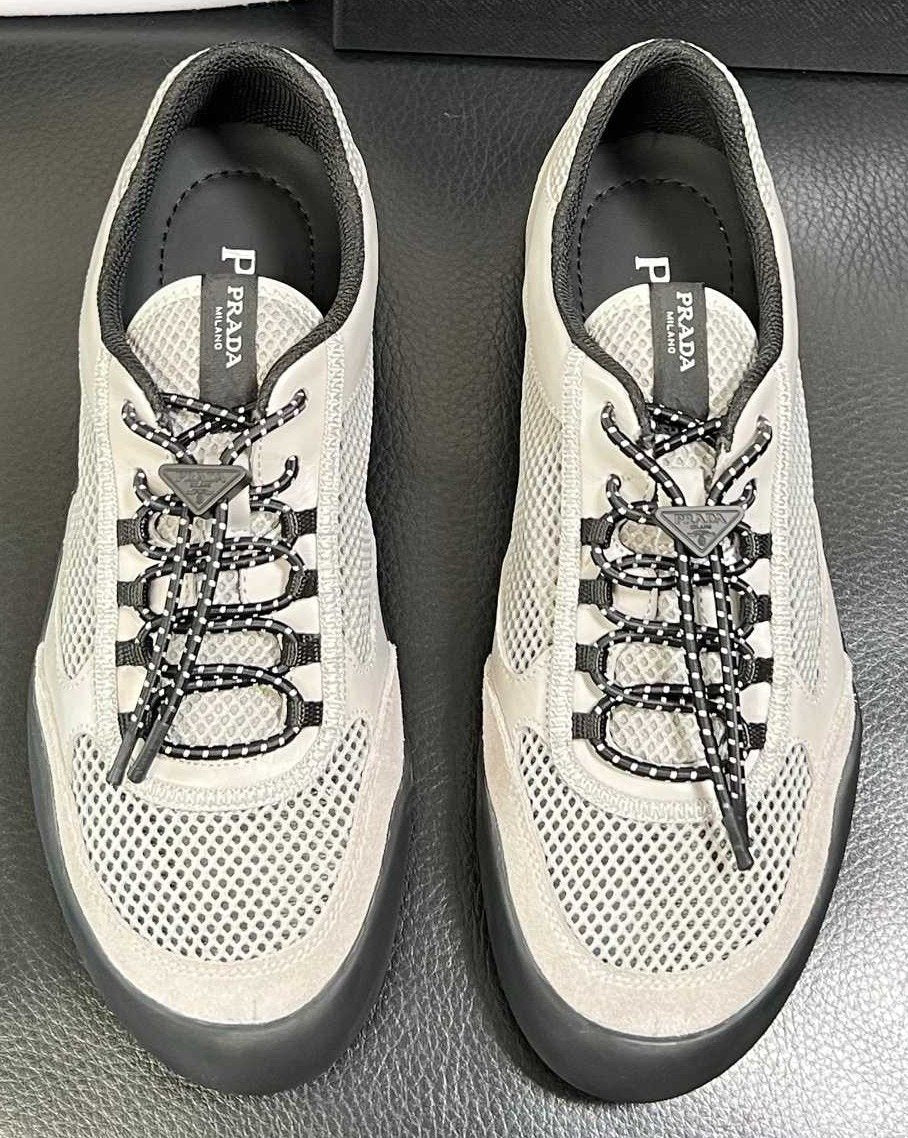 Prada Off-White Perforated Sneakers — hero