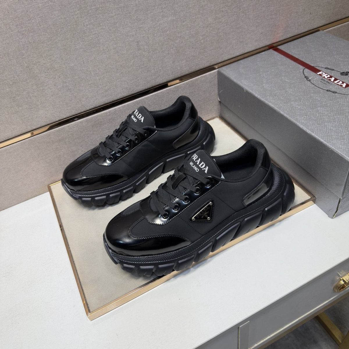 Prada Chunky Sole Sneakers — front