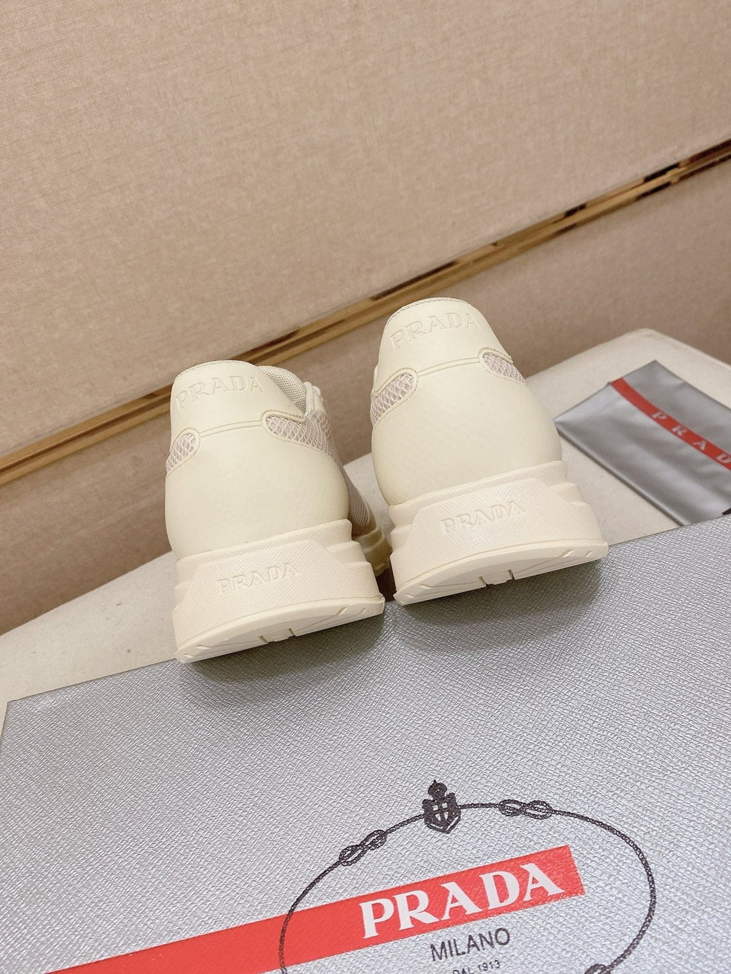 Prada Knit Low-Top Sneakers — back
