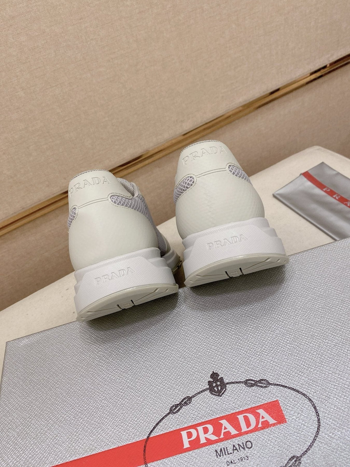 Prada Knit Low-Top Sneakers — back