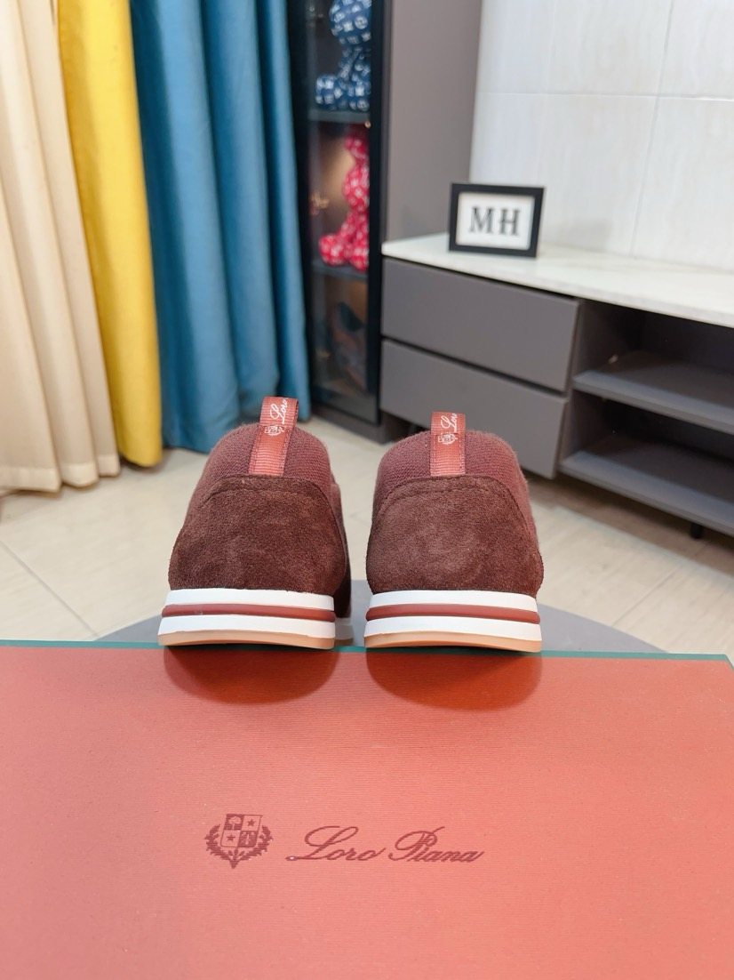 Loro Piana Knit Slip-On Sneakers — back