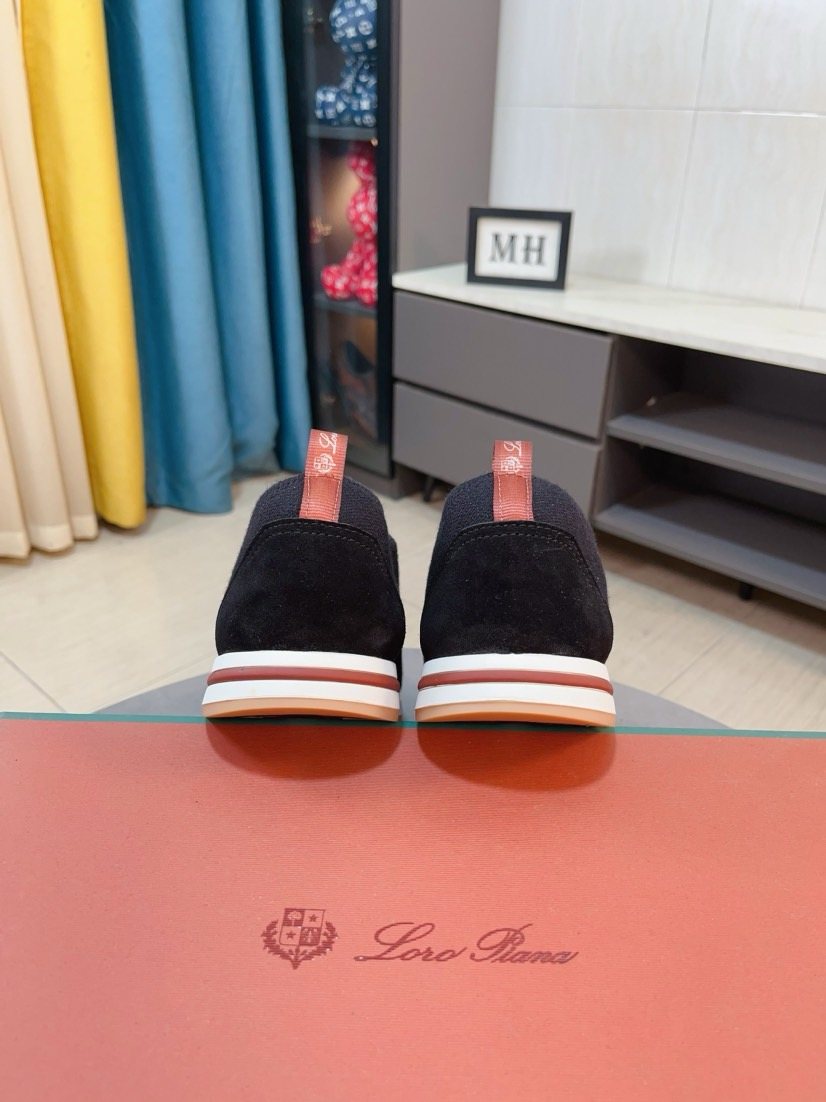 Loro Piana Knit Slip-On Sneakers — back