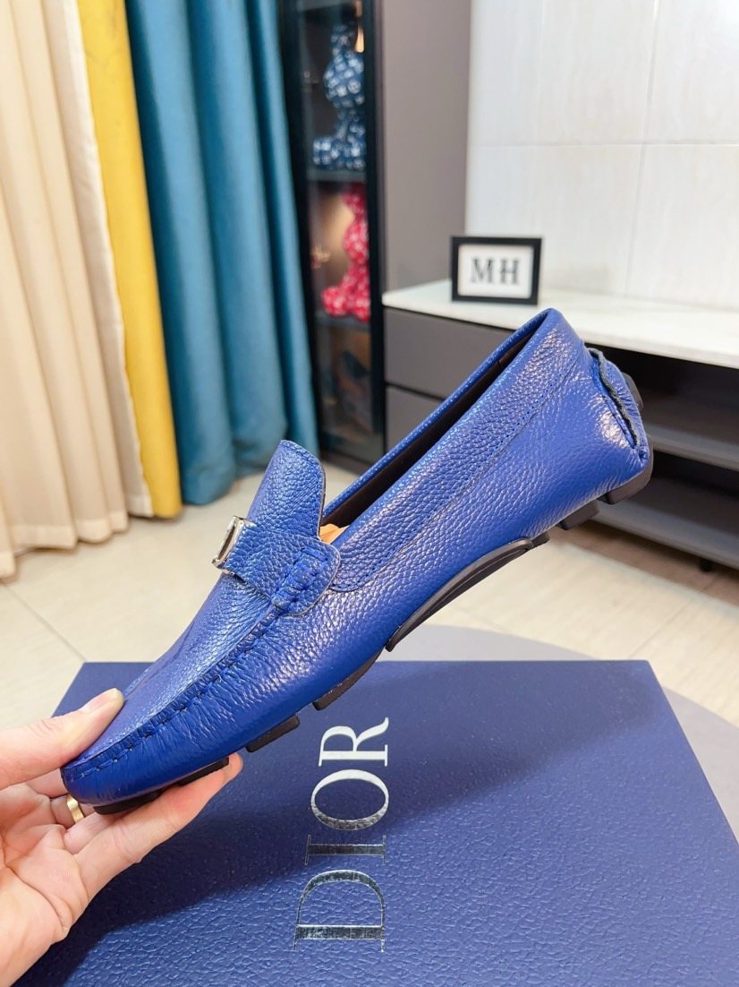 Men’s Textured Metal-Trim Loafers — side