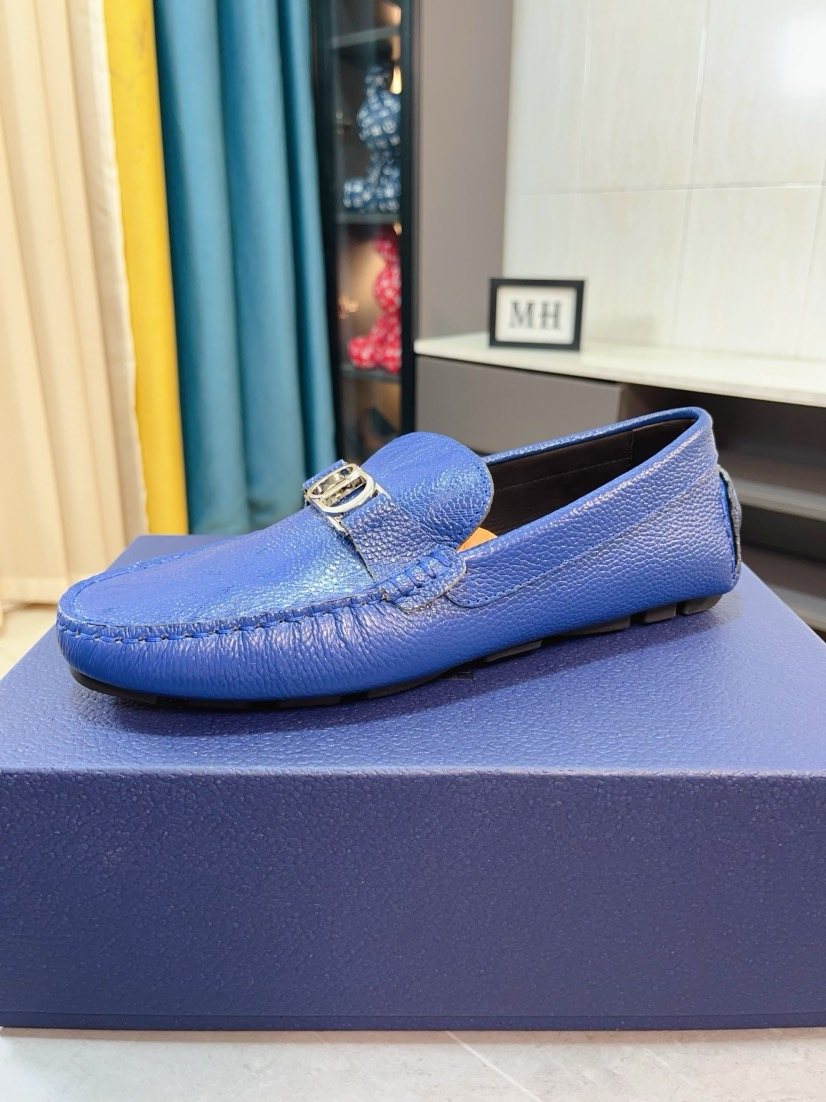 Men’s Textured Metal-Trim Loafers — hero