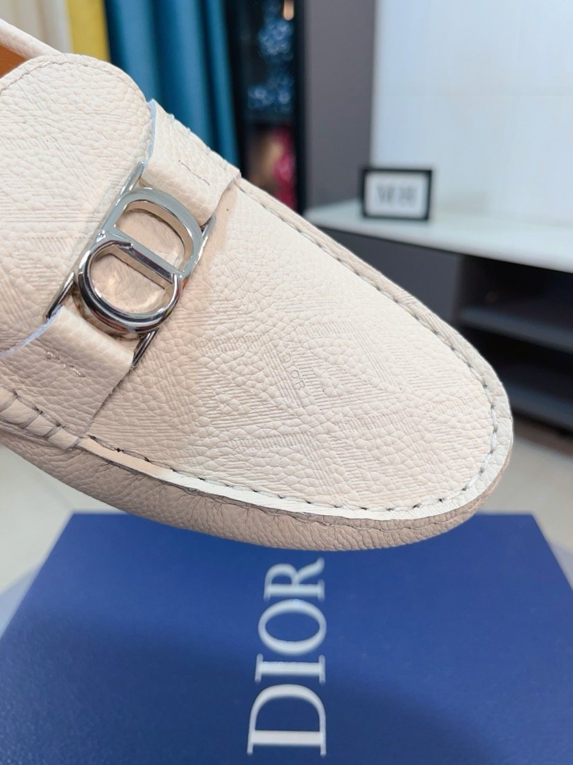Men’s Textured Metal-Trim Loafers — detail