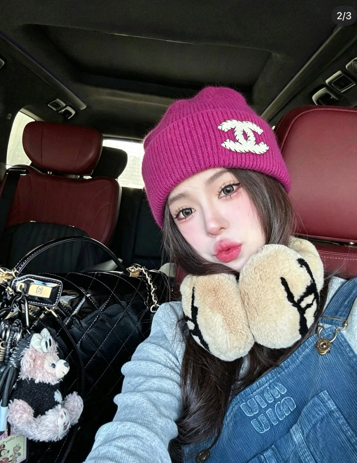 Chanel-Inspired Rabbit Beanie Hat