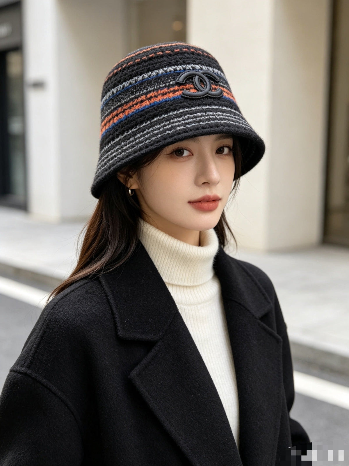 Chanel Knitted Wool Bucket Hat