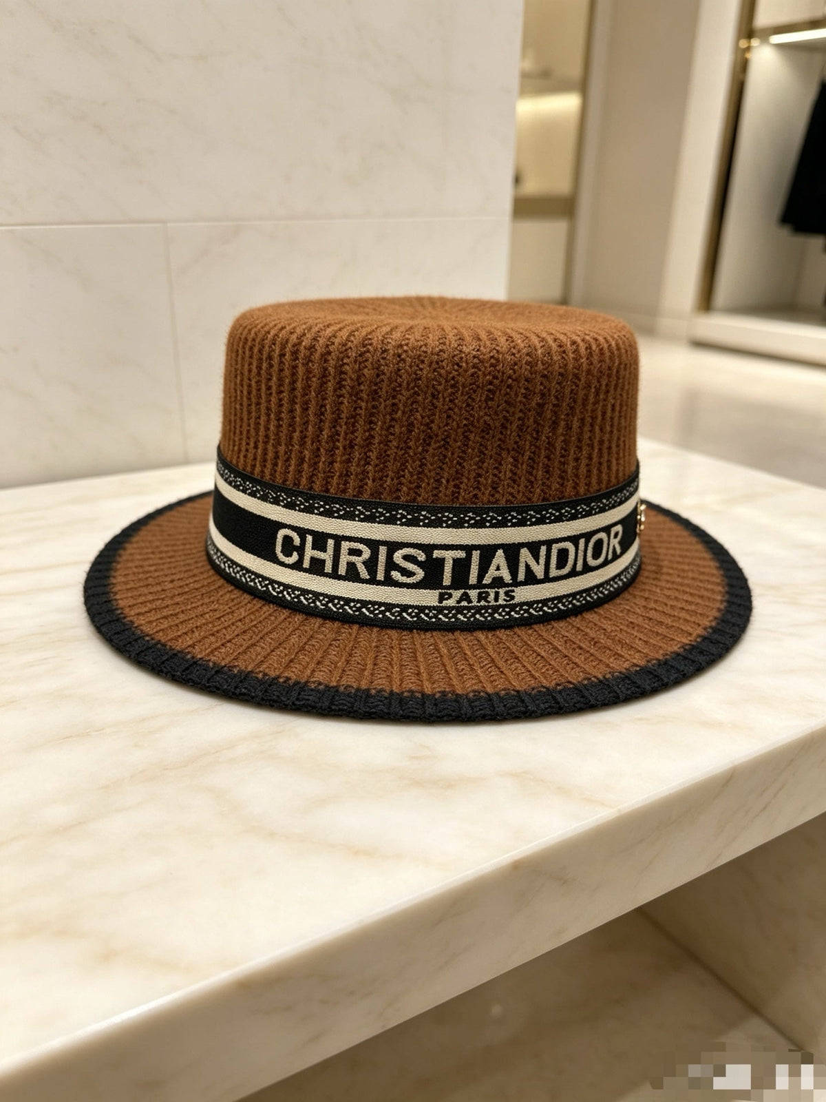 Dior New Wool Flat-Top Hat