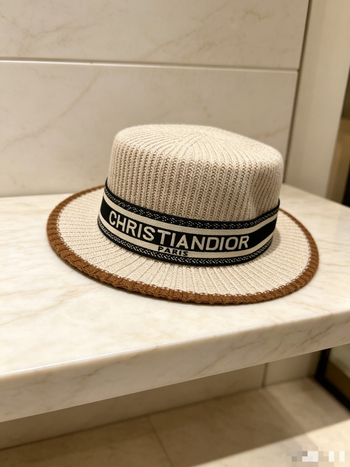Dior New Wool Flat-Top Hat