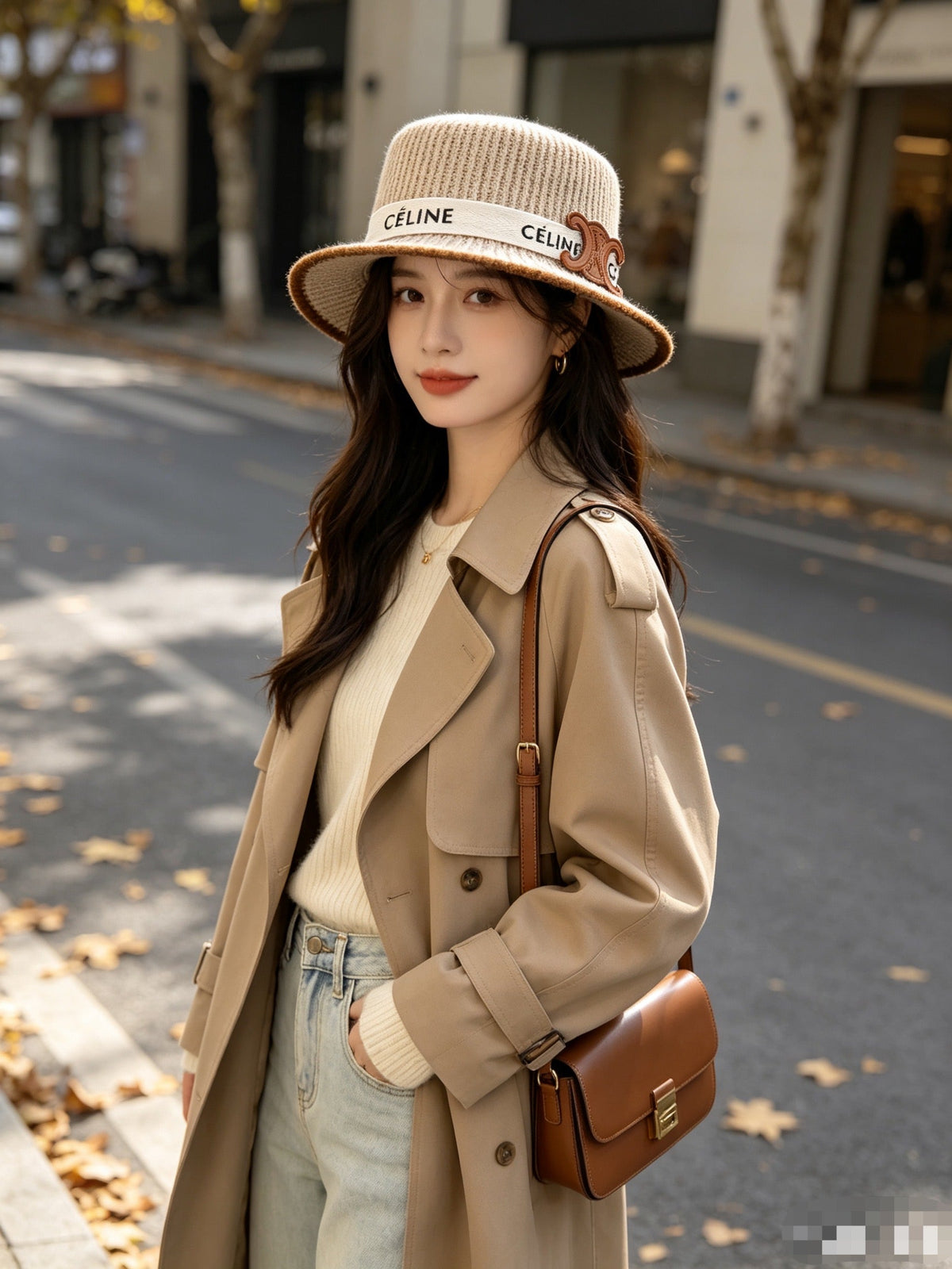 Celine New Wool Flat-Top Hat