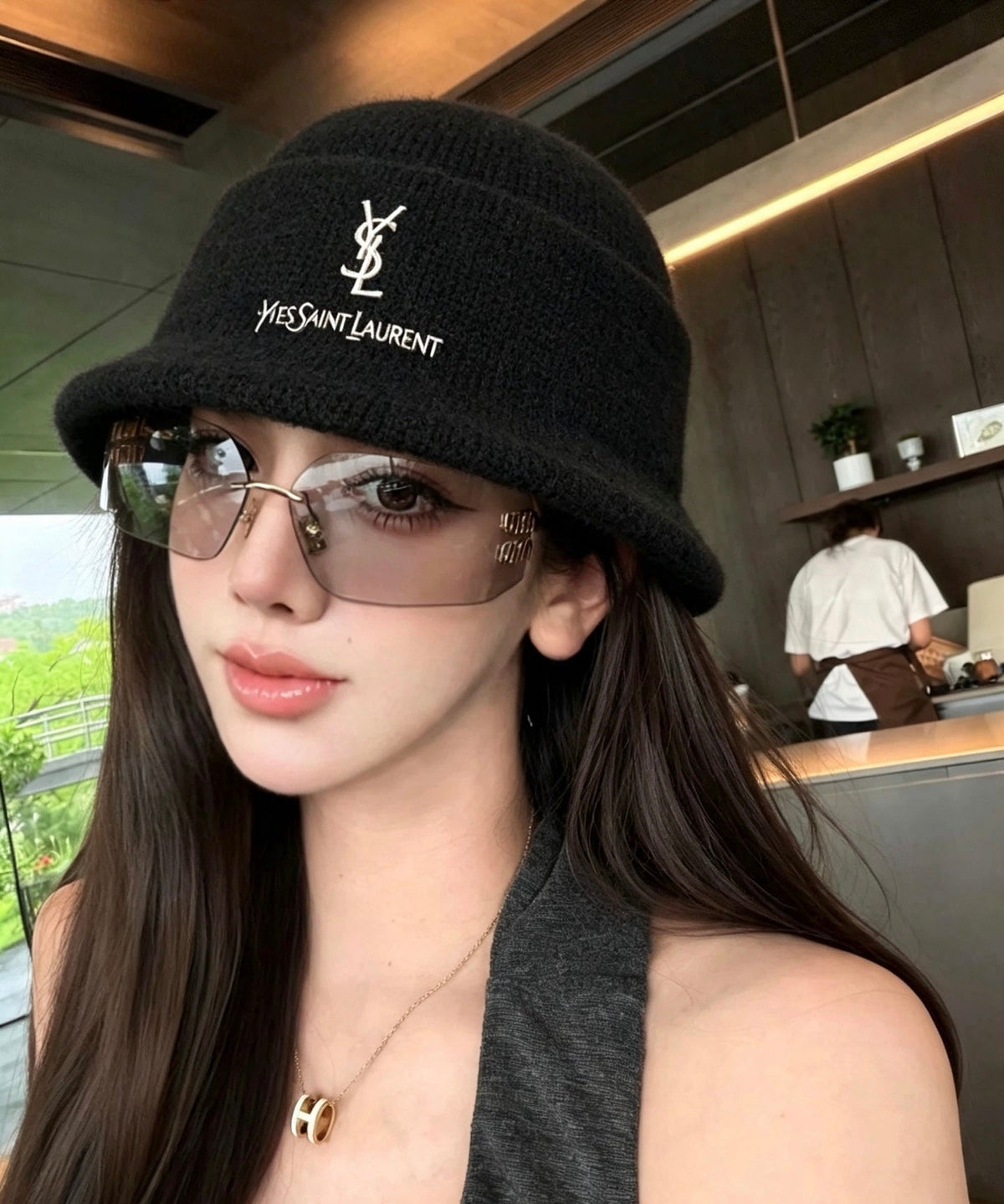 Saint Laurent Knitted Bucket Hat